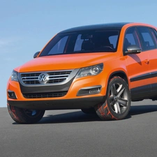 Orange, Volkswagen Tiguan