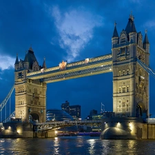 Night, London, Tower Bridge