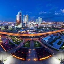 Astana, panorama, town, Kazakhstan