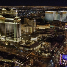 forest, panorama, town, Vegas