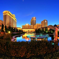 fountain, Las Vegas, Town, Bush