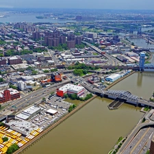 New York, panorama, town