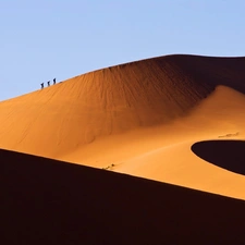 Desert, Dunes, Travellers, Namibia