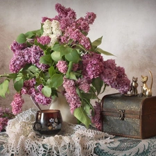 trunk, bouquet, Lilacs