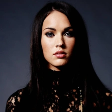 Megan Fox, lace, tunic, black