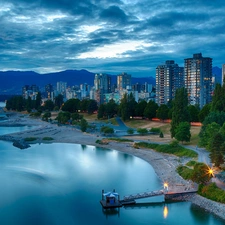Vancouver, Canada, Beaches, Houses, sea