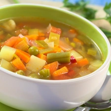 vegetable, bowl, soup