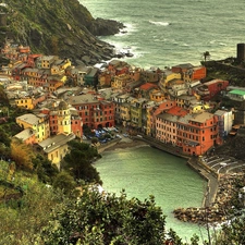 Vernazza, Italy, Coast, Amalfi, sea