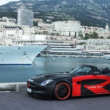 vessels, Monaco, SLS, Mountains, Mercedes