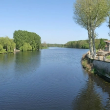 Vienne, France, trees, viewes, River