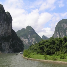 Mountains, trees, viewes, River