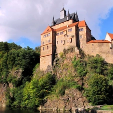 viewes, Castle, trees