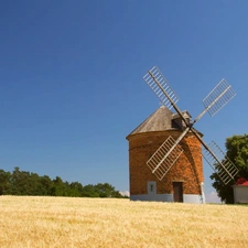 Windmill, trees, viewes, corn