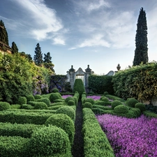 villa, Garden, green