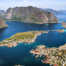 Lofoten, Norway, Mountains, Villages, North Sea