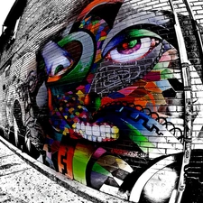 wall, color, Graffiti