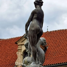 Prague, Monument, Wallenstein Gardens, Statue monument