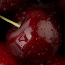 water, cherries, drops