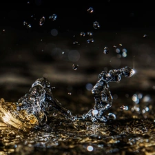 water, rings, drops