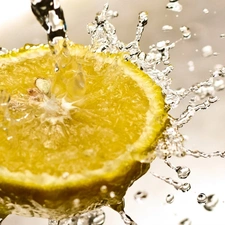 Lemon, water