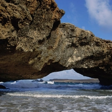 Waves, sea, Rocks