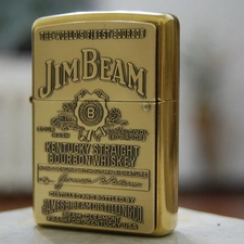 Golden automobile, Jim Beam, Whiskey, lighter