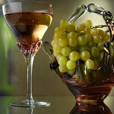 Wines, Grapes, wine glass