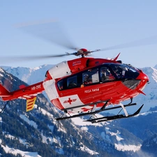 Switzerland, Helicopter, winter, Mountains