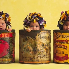 Wreaths, flowers, small, Kids, three