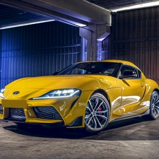 2020, Yellow Honda, Toyota Supra